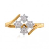 Designer Ring with Certified Diamonds in 18k Yellow Gold - LR1172P